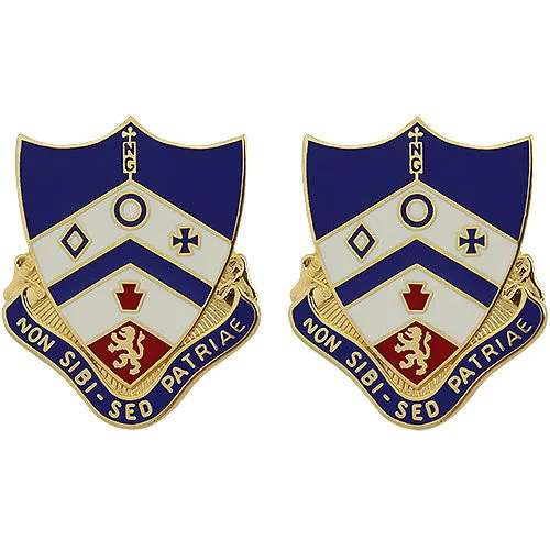 108th Field Artillery Regiment Unit Crest (Non Sibi - Sed Patriae) - Sold in Pairs