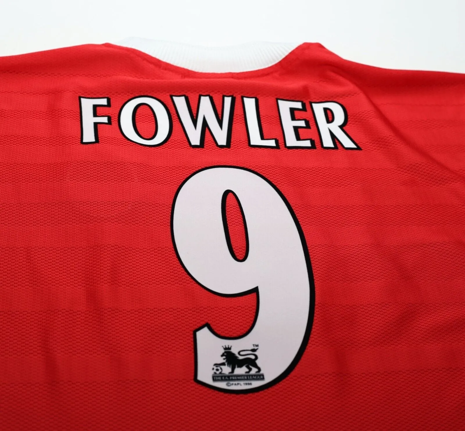 1998/00 FOWLER #9 Liverpool Vintage Reebok Home Football Shirt Jersey (L)