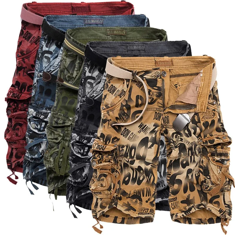 2019 Summer New Large Size 29-40 Loose Mens Military Cargo Shorts Army Camouflage Shorts