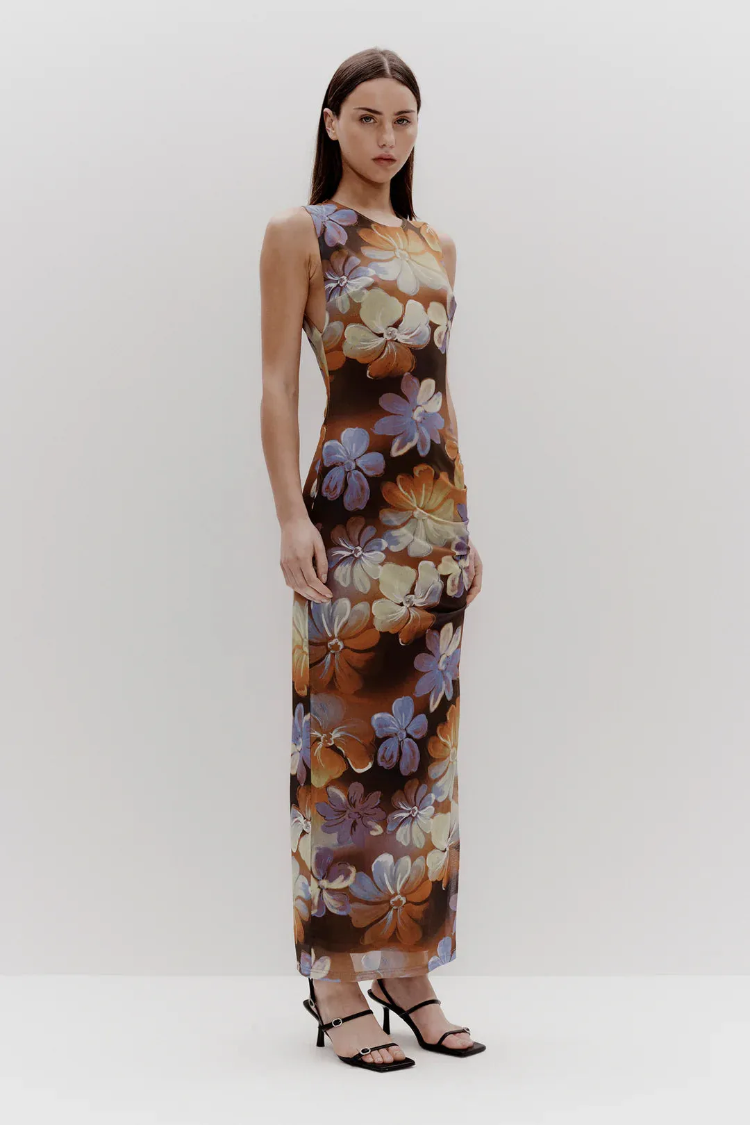 Anais Midi Dress Hibiscus