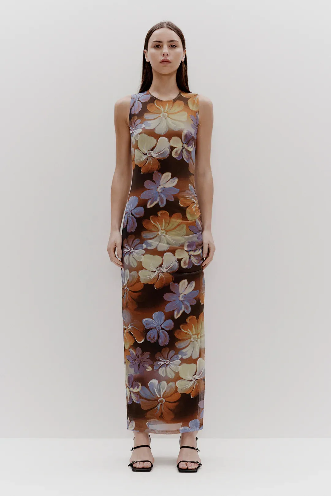 Anais Midi Dress Hibiscus