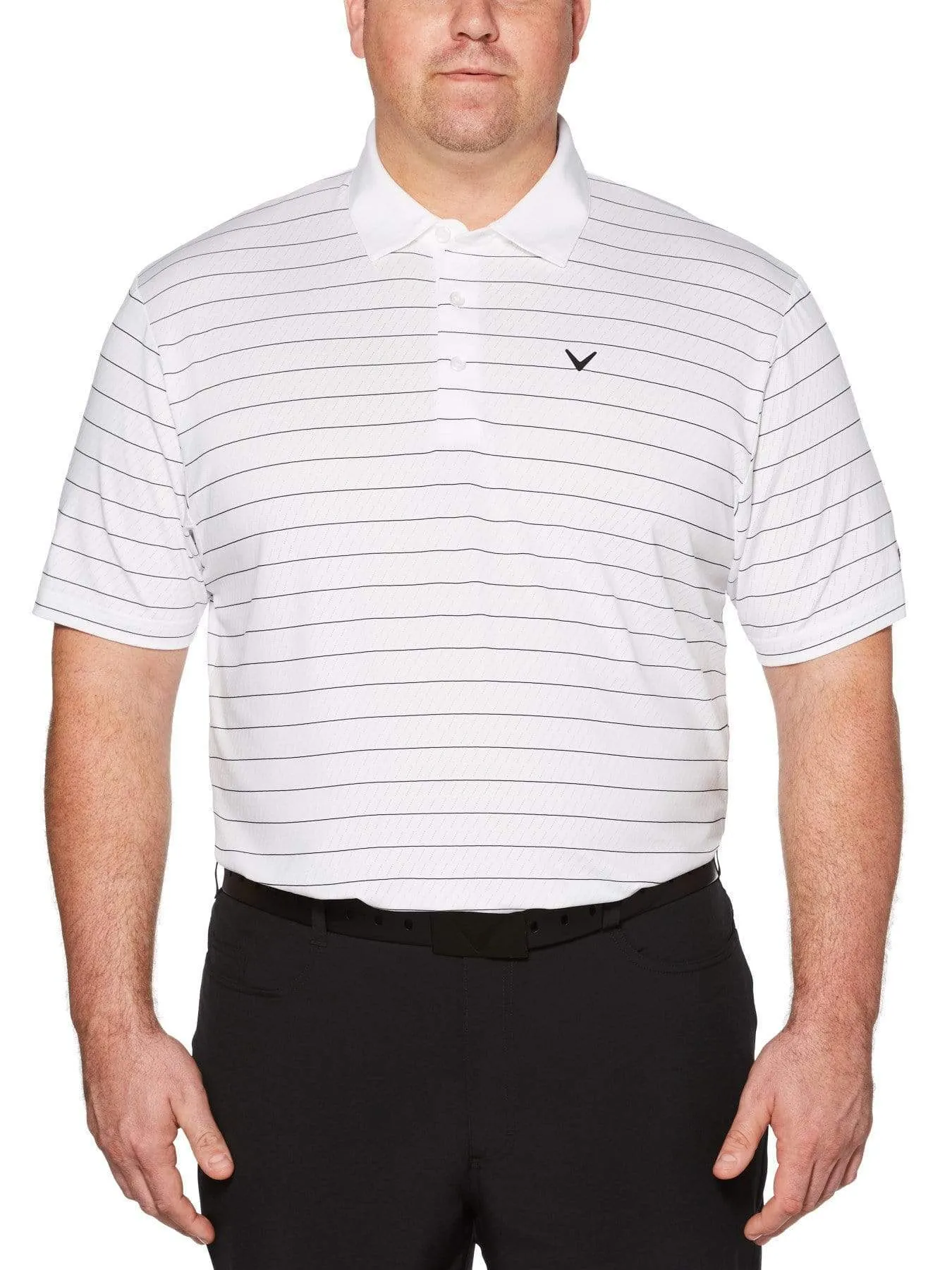 Big & Tall Ventilated Stripe Polo