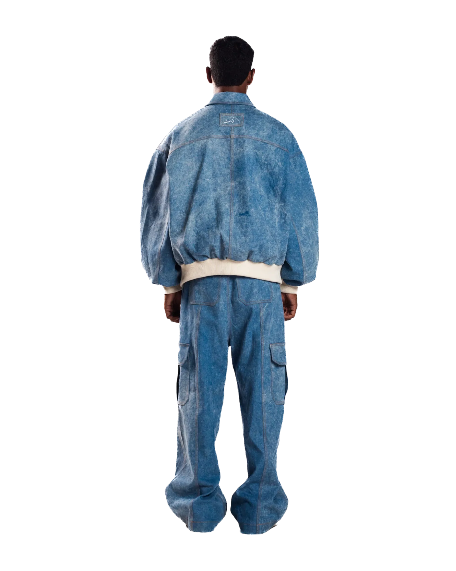 BLUE DENIM BOMBER JACKET