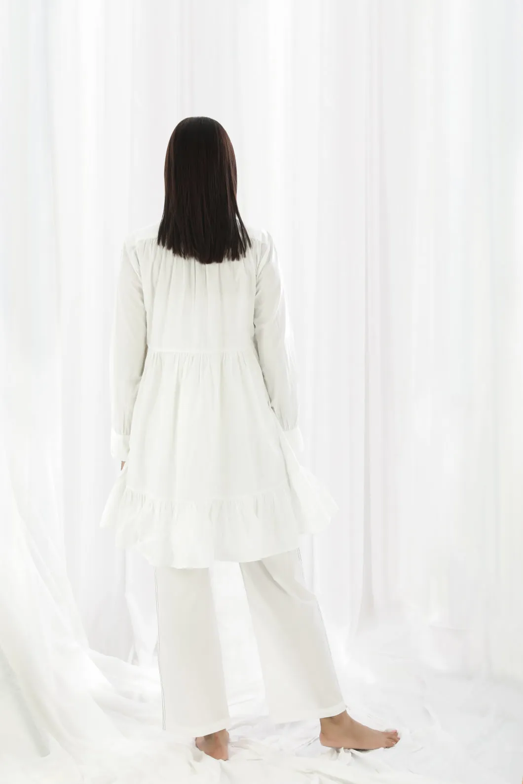 Bright White Embroidered Bottom