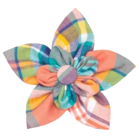 Collar Flower | Peach Plaid