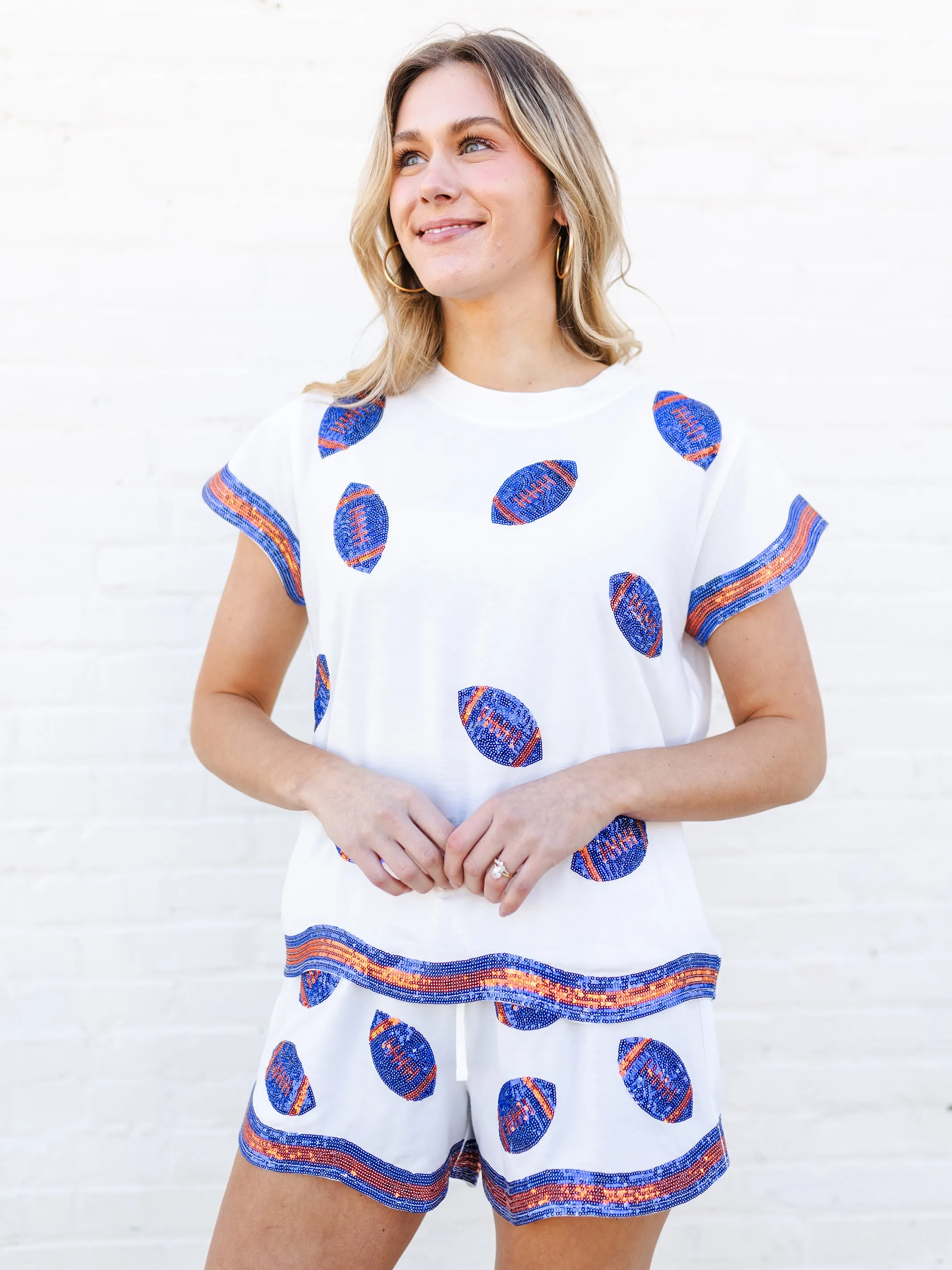 Ginny Top | Blue   Orange