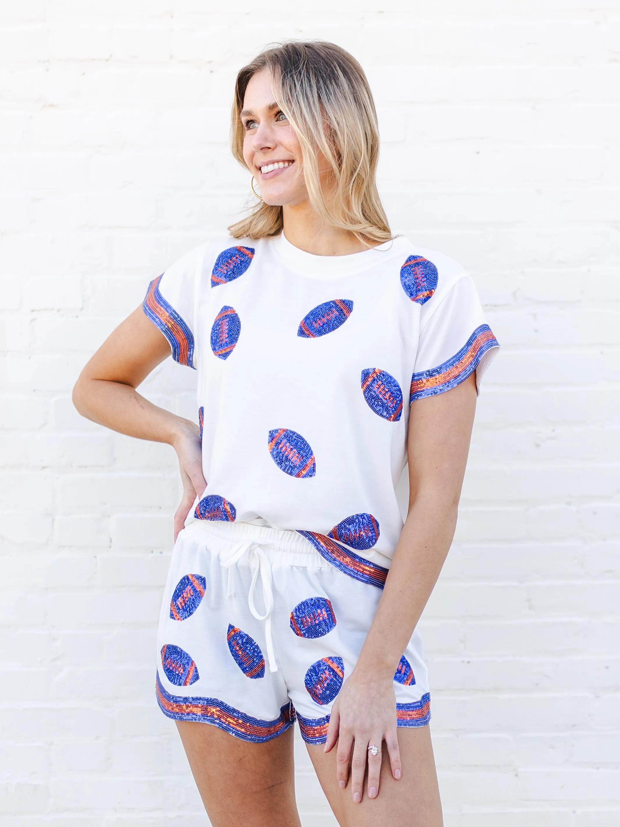 Ginny Top | Blue   Orange