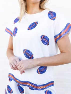 Ginny Top | Blue   Orange