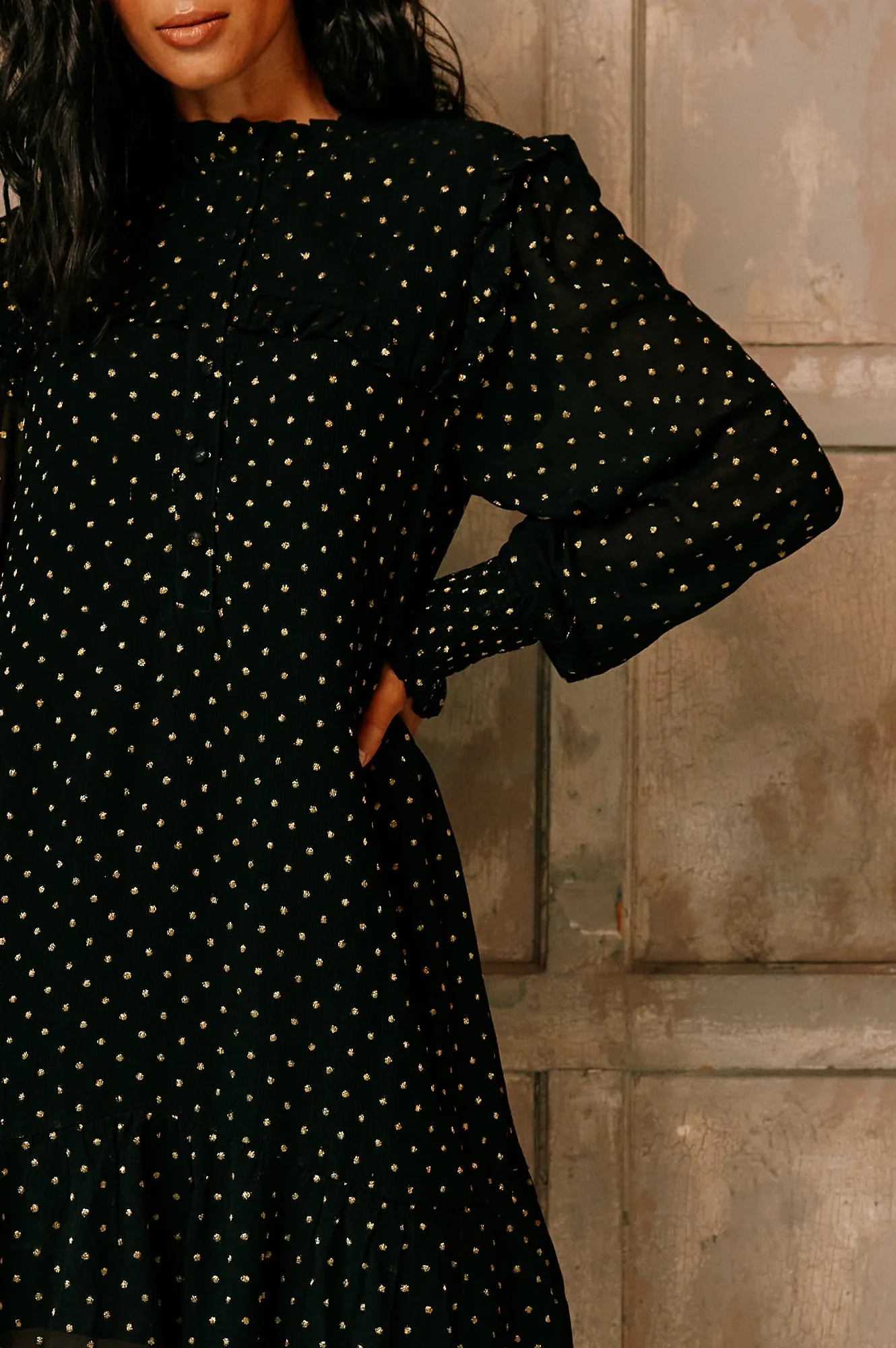 Kaitlyn Dress | Black/Gold