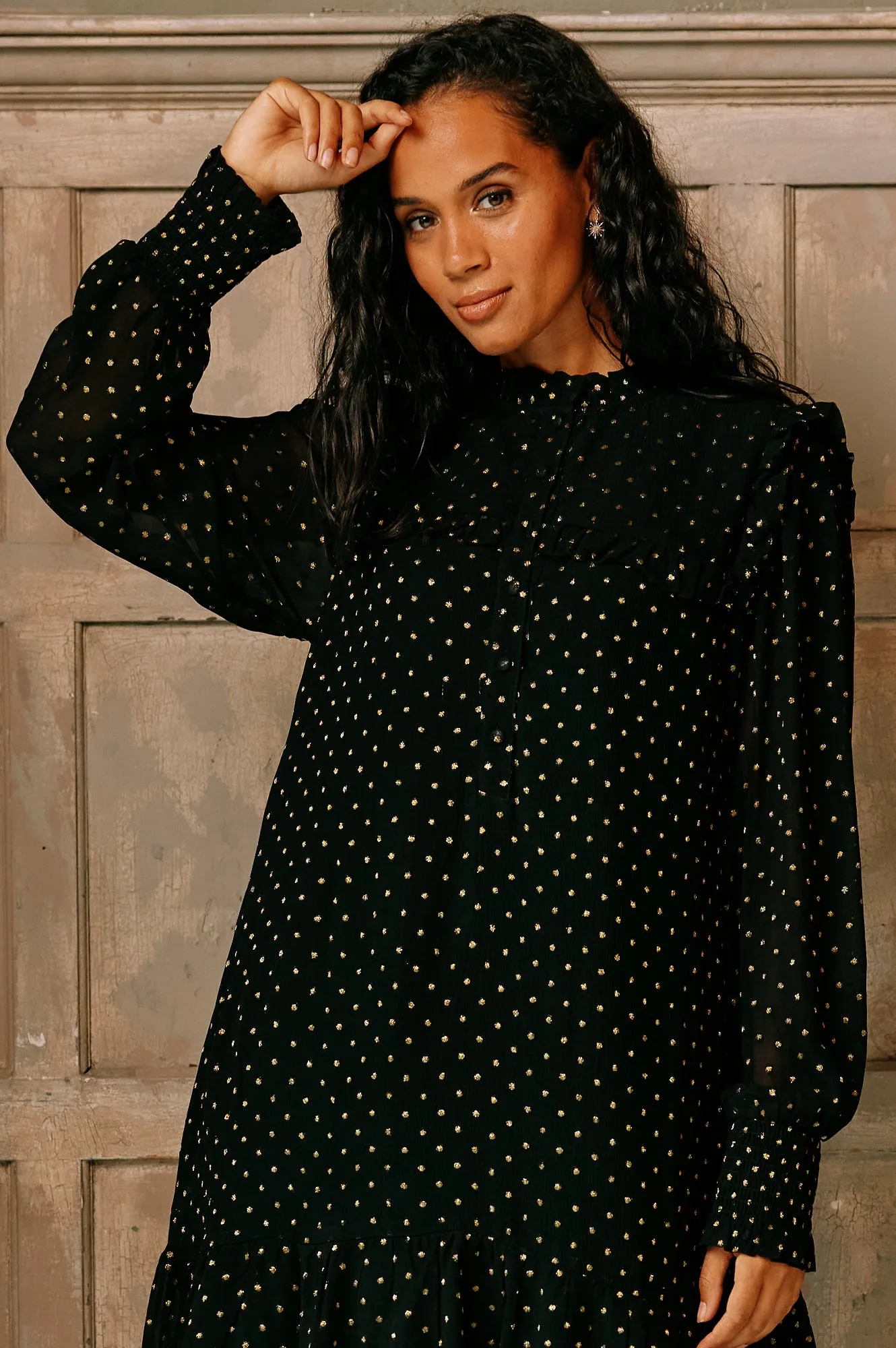 Kaitlyn Dress | Black/Gold