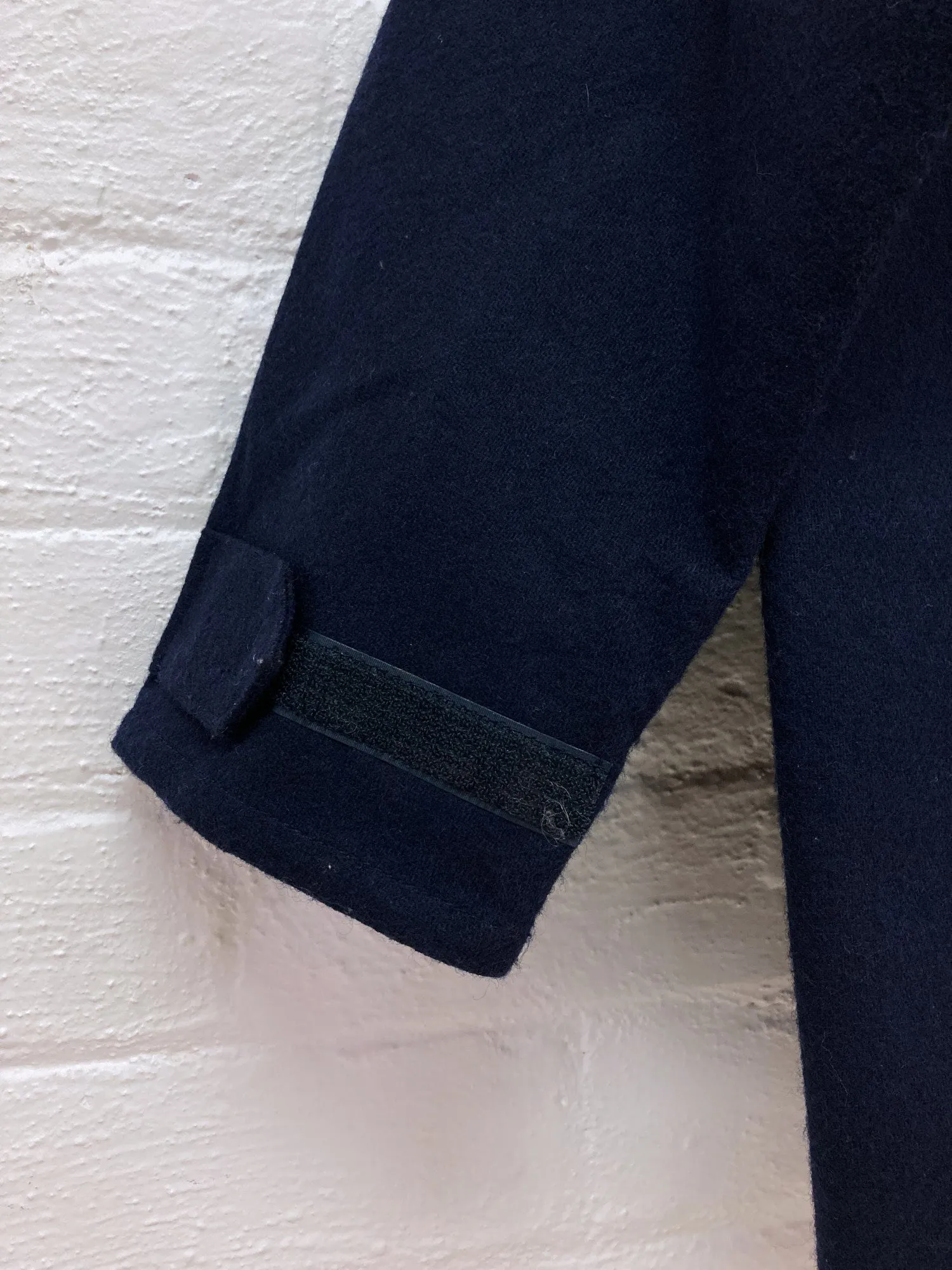 Keita Maruyama Homme dark navy woolen zip jacket with bonded lining - M
