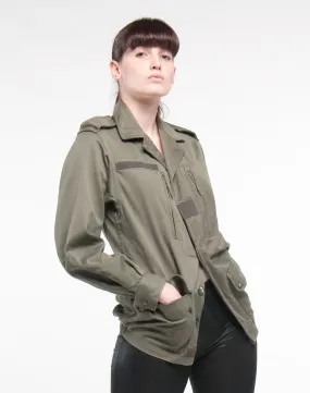 Ladies Army Green Vertical Pocket F2 Jacket