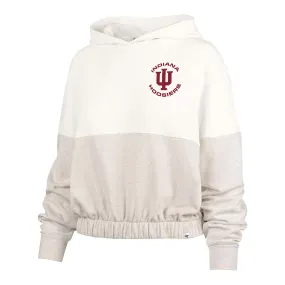 Ladies Indiana Hoosiers Bonita Boca Terry Cream Hooded Sweatshirt