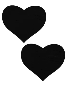 Love: Black Heart Nipple Pasties by Pastease®