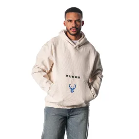 MILWAUKEE BUCKS UNISEX CORDUROY HOODIE - CREAM