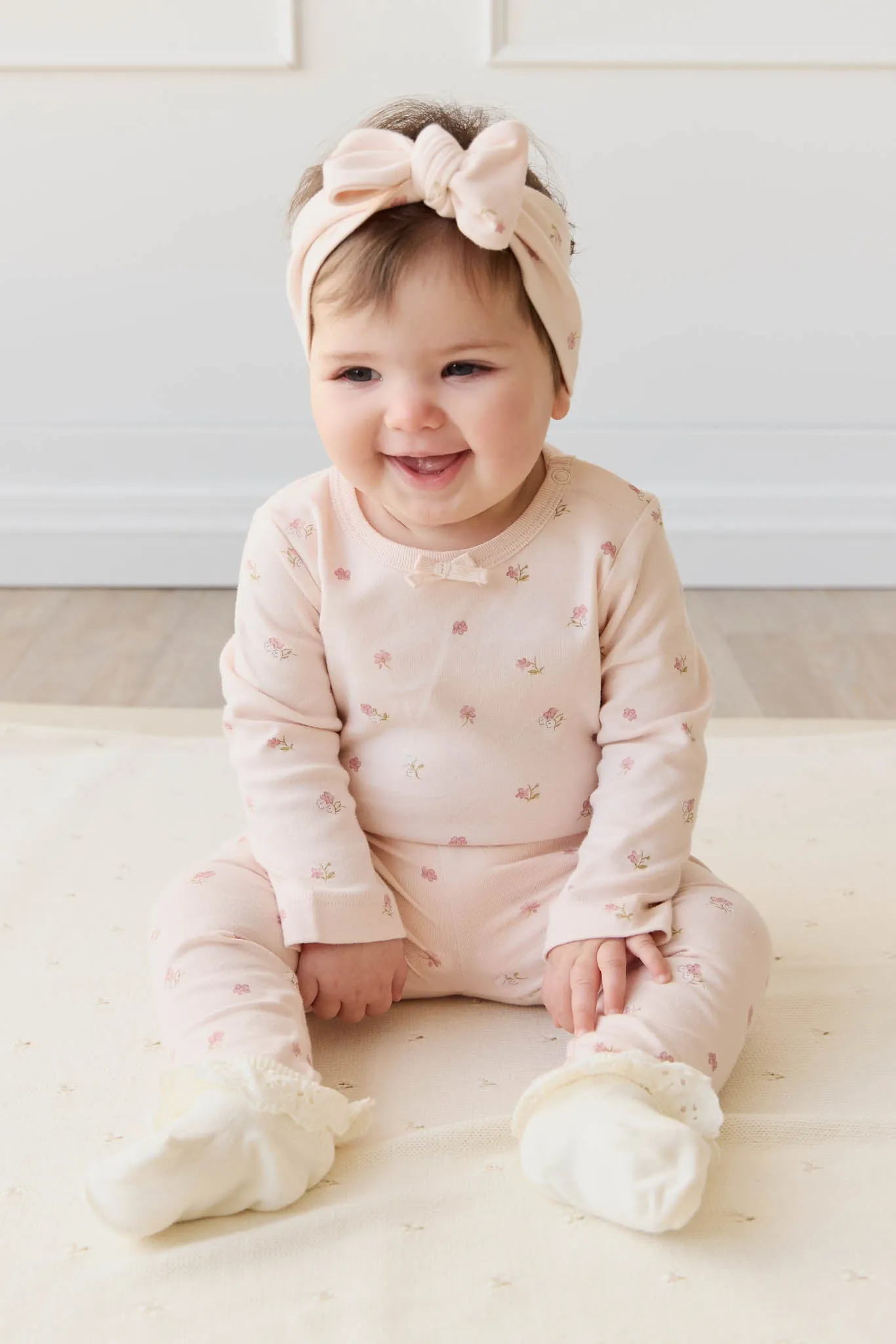 Organic Cotton Long Sleeve Bodysuit - Meredith Morganite