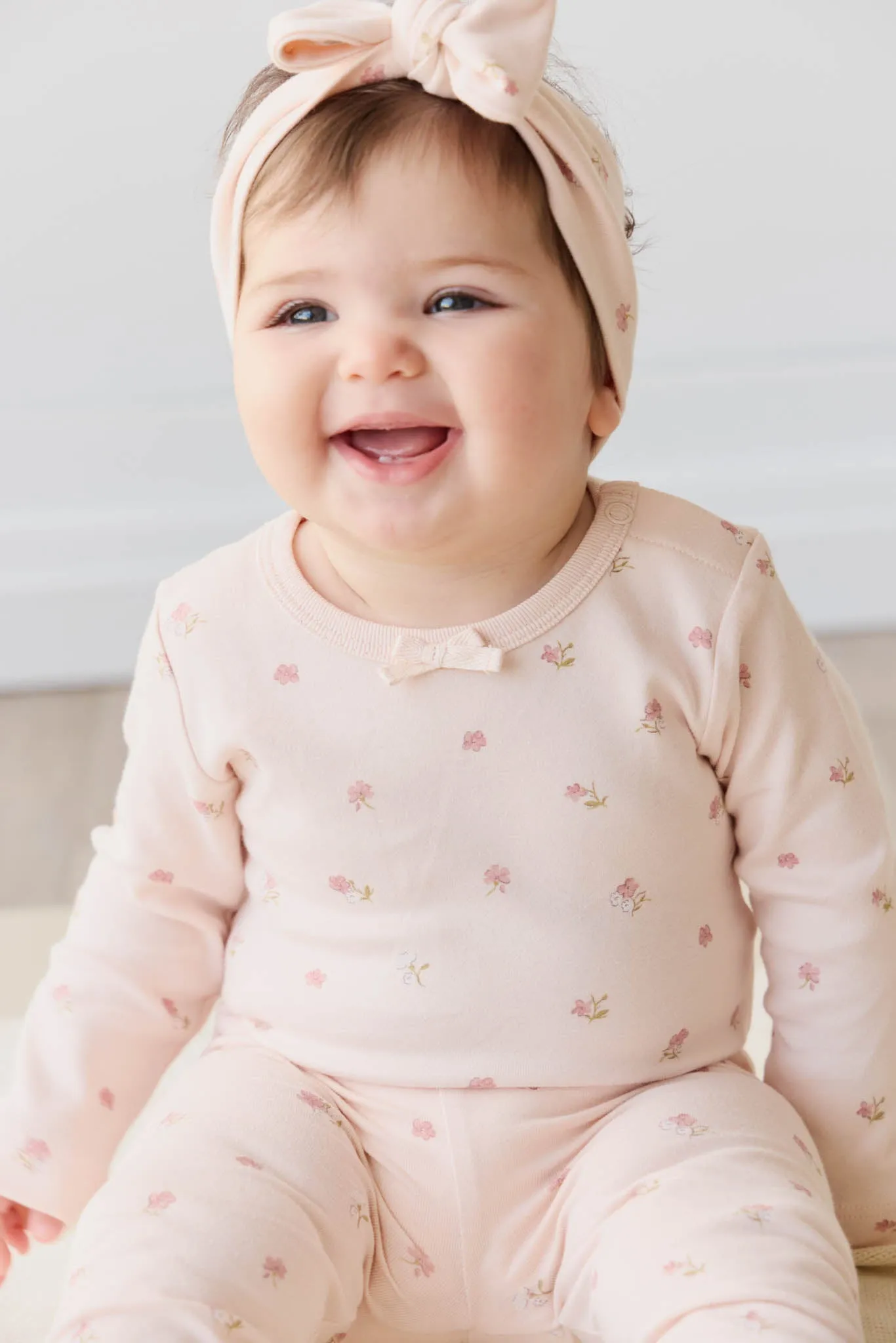 Organic Cotton Long Sleeve Bodysuit - Meredith Morganite