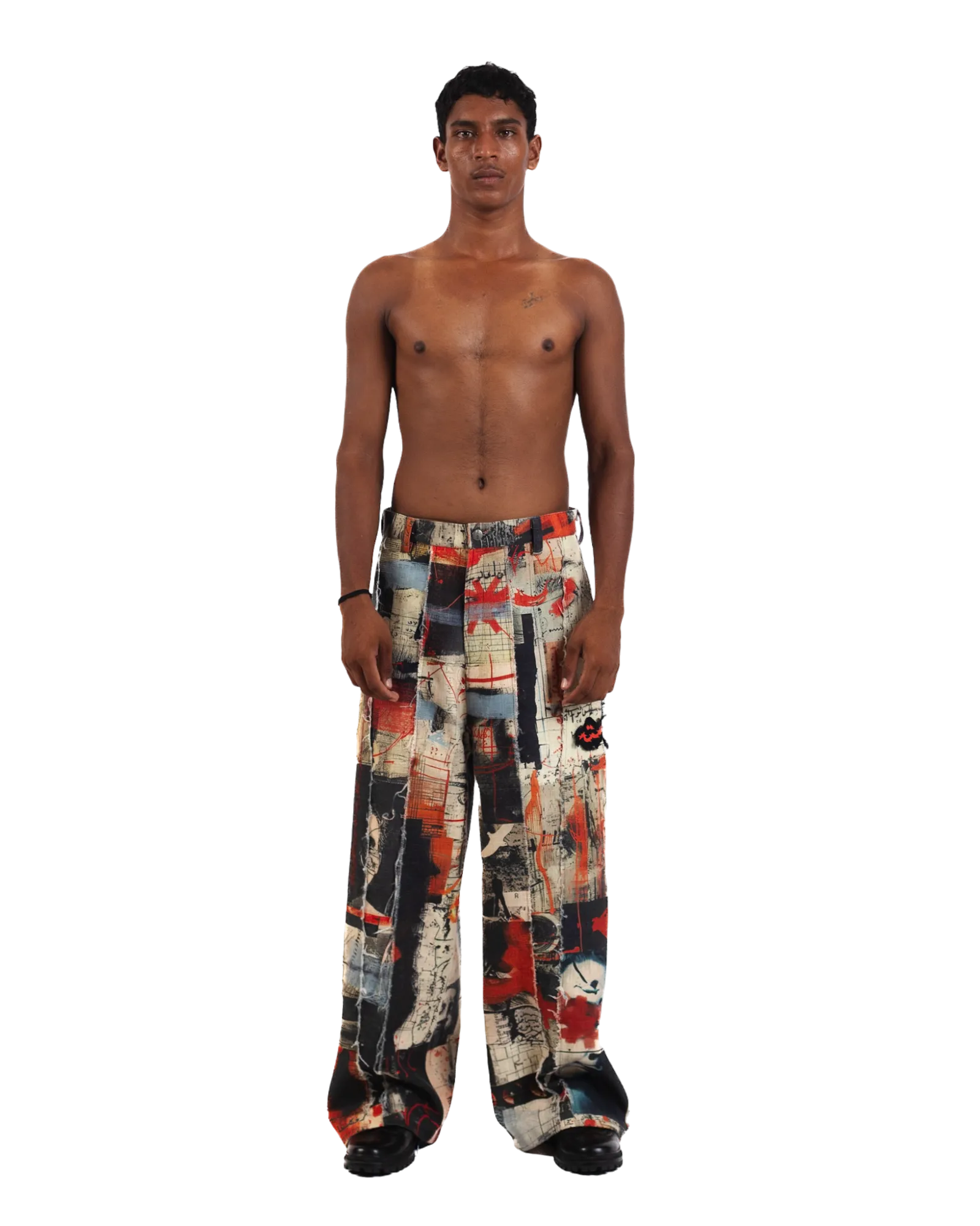 "Artistry in Motion" Printed Straight Leg Trousers
