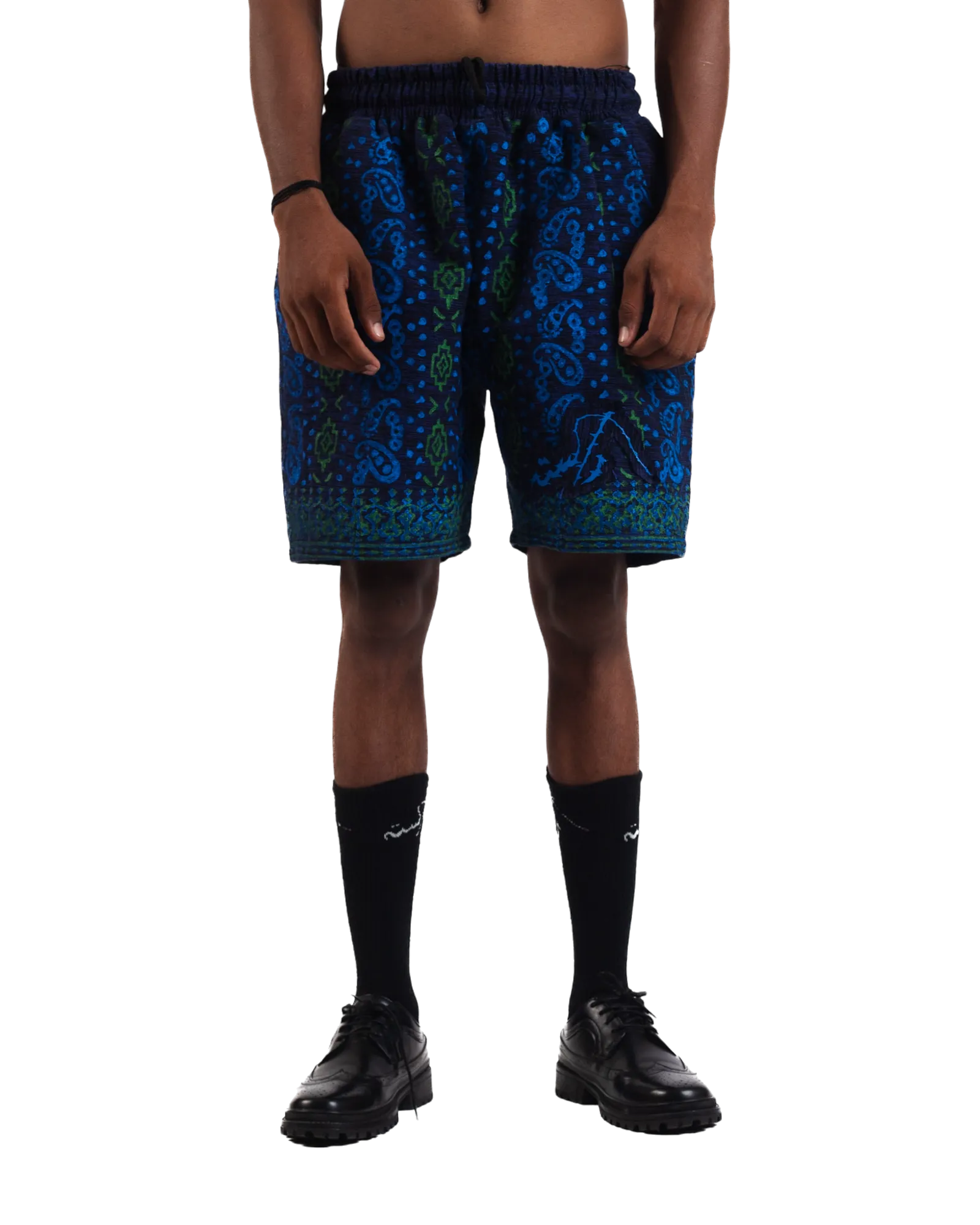"Ethereal Echoes" Hand Blockprinted Cotton Shorts