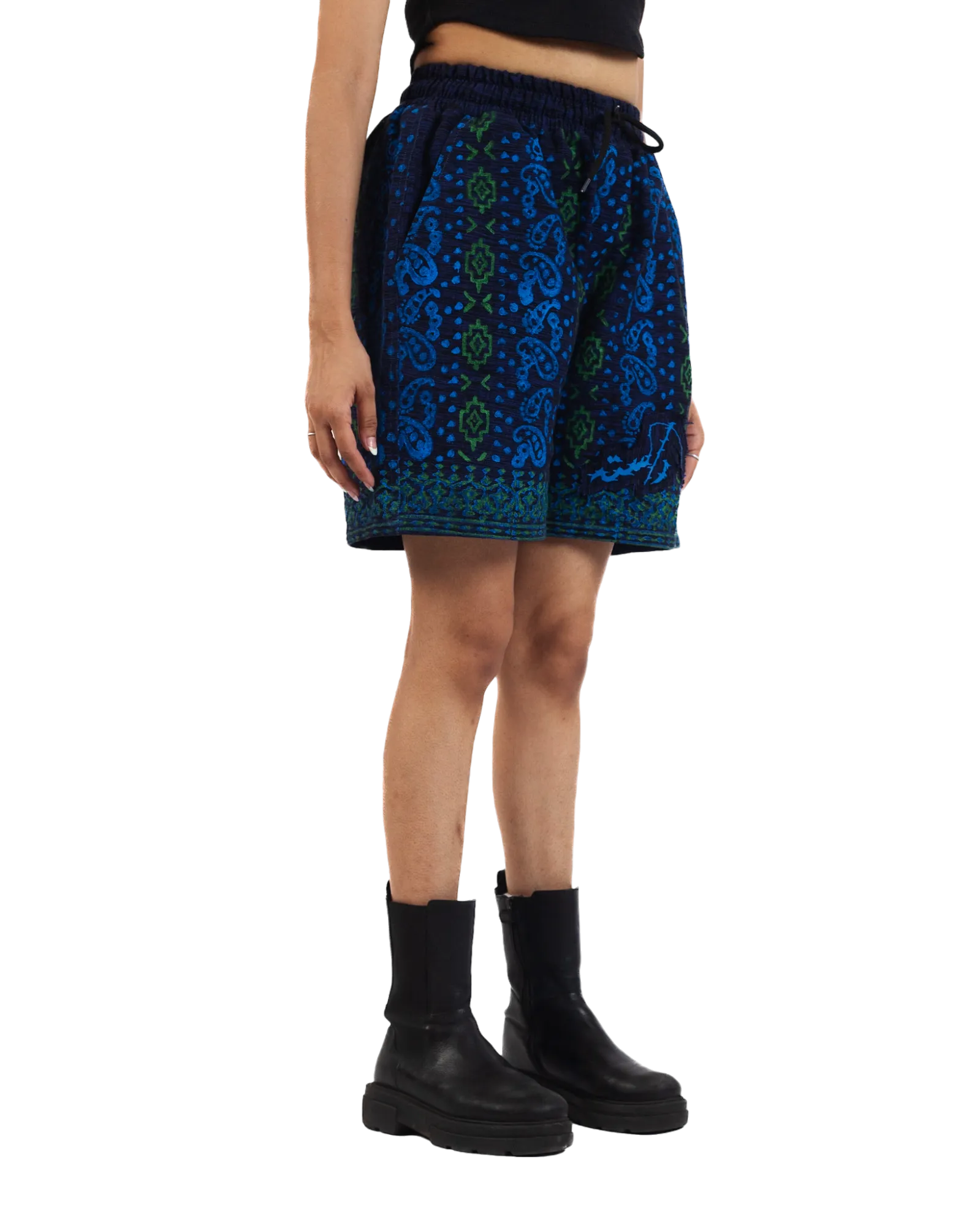 "Ethereal Echoes" Hand Blockprinted Cotton Shorts