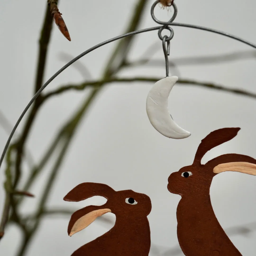 Spring Hares on Twig