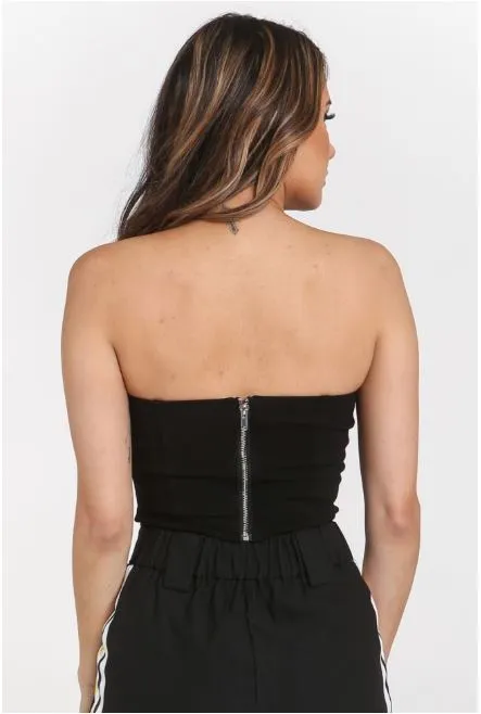 Strapless Black Tube Top