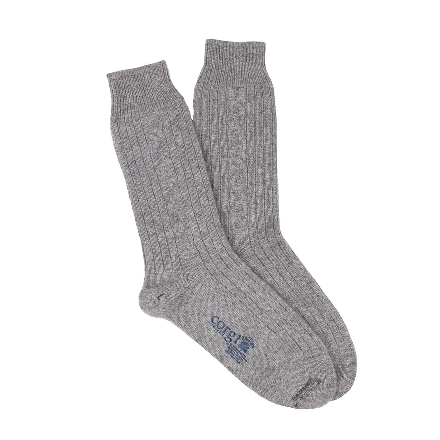 Women's Handmade Single Cable Cashmere Socks