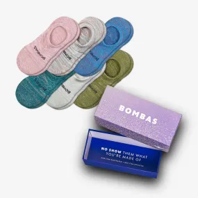 Women's Sparkle Cushioned No Show Gift Box